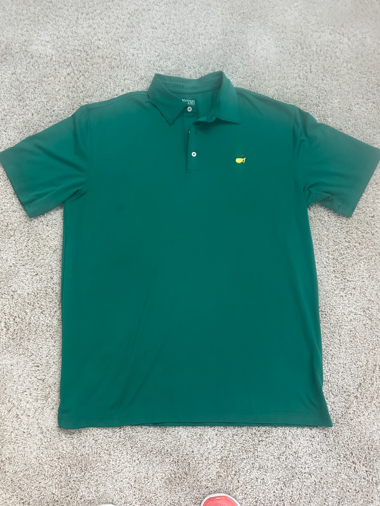 Masters Golf Green Polo With Yellow Masters Logo Masters Golf Green Polo With Yellow Masters Logo